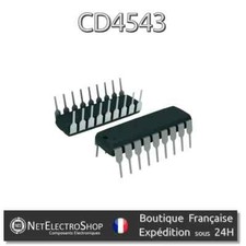 Décodeur BCD CD4543BE, 7segments / LCD. CMOS, Arduino, Raspberry Pi...