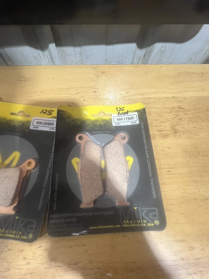 Juego de pastillas de freno de metal Mika KTM 125 SX 250 1992-2022 13T delanteras 50T traseras Foto 2 de 4