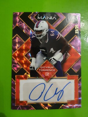 2023 Wild Card Auto Mania O'Cyrus Torrence Gators Bills Rookie Auto Purple /25