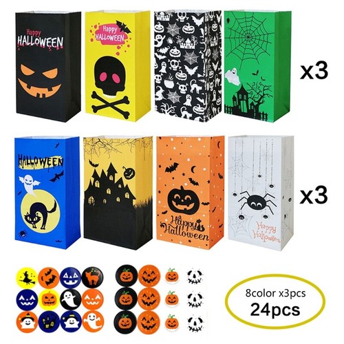 Halloween Advent Calendar Paper Candy Bags 24 Days Pumpkin - Picture 5 of 7
