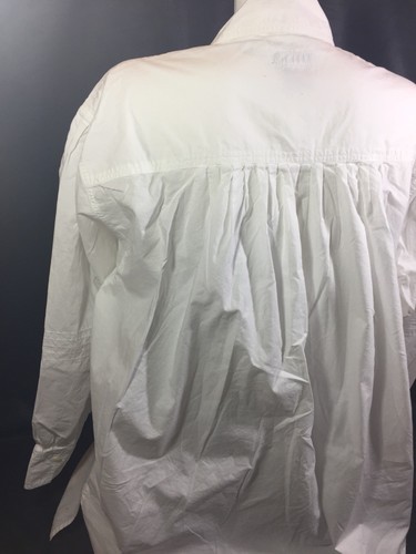 Liz Wear Men Casual White Shirt Button Up Size M Long Sleeve Fits Big Bin83#36 - Picture 10 of 12