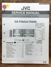 JVC CA-TD5 CA-TD55R Stereo  Service Manual *Original*