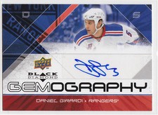MINT! 2008-09 UD GOLD LOGO BLACK DIAMOND GEMOGRAPHY NO G-DG DANIEL GIRARDI AUTO 