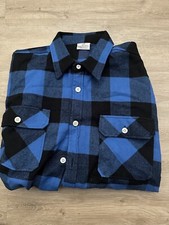 Rothco Buffalo Blue Plaid Extra Long Sleeve Flannel Shirt 2XL Reg
