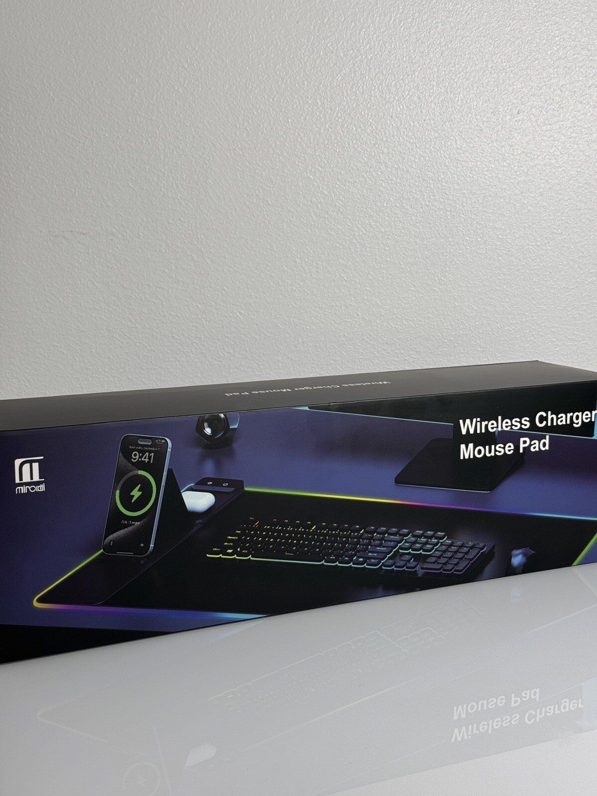 Wireless Charging Gaming Mouse Pad Fast Charge Compatible with iPhone Samsung  -image