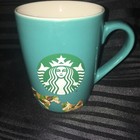 New Oop Starbucks Collectible Cup/Mug: Camouflage Dogs 10oz Teal Color