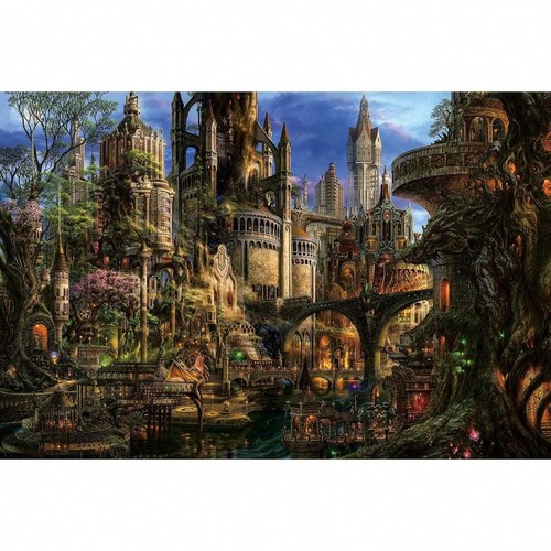 "Ingooood 1000pc Fantasy Puzzle - City of Green Plants"