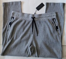 Tommy Hilfiger Womens Joggers Waffle knit athletic pant Size XL Gray Script Logo