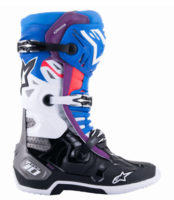 Alpinestars Tech 10 Supervented MX Boots - Black/Enamel Blue