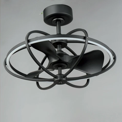 CORONA WIFI-ENABLED LED FANDELIGHT IN BLACK - Picture 4 of 5