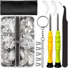 Eyeglass Nose Pads, 22 Pairs Screw-In Eyeglasses Nose Pads, Upgraded Glasses No