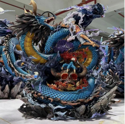 OPM Studio One Piece Kaido Dragon VS Nika Luffy Resin Model Pre-order H63cm Led