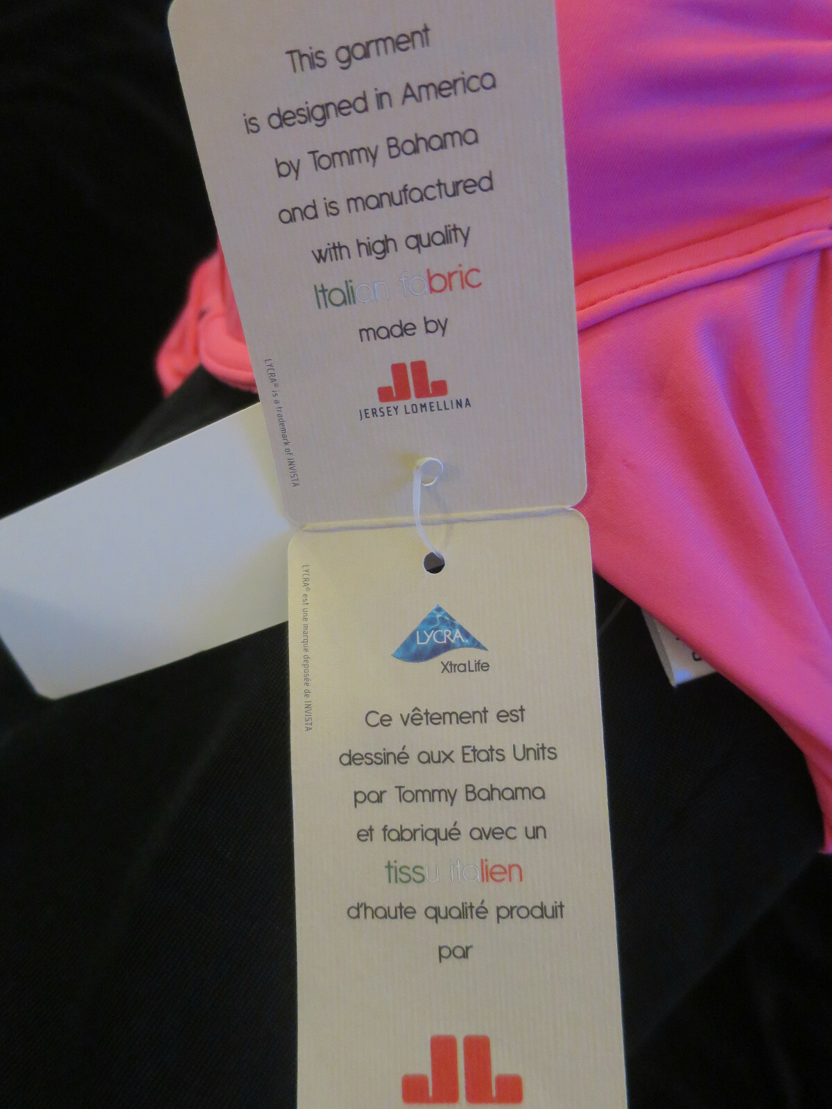 NEW Tommy Bahama Pink Halter Swim Top Only Swimsuit Womens 34B