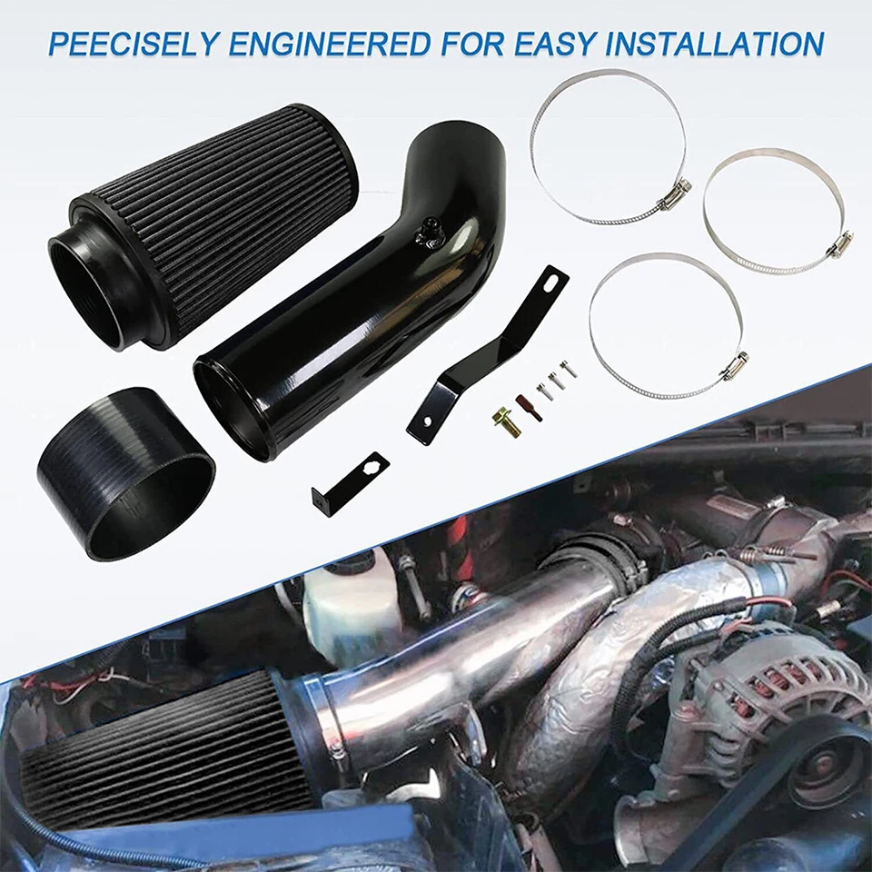 Cold Air Intake Tube & Filter For Ford F250 F350 F450 F-250 7.3L Diesel 1999-03 - Image 2 of 4