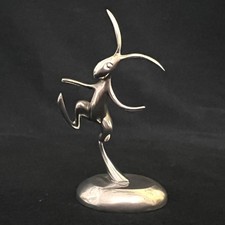 Shirley Pewter Rabbit Figurine/Ring Holder Hand Made Williamsburg VA