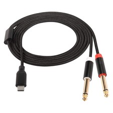 CERRXIAN 6.56ft USB C to Dual 6.35mm TRS Stereo Cable, USB C to 1/4 inch Audi...