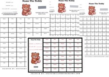 NAME TEDDY FUNDRAISING SCRATCH CARDS CLUB FUNDRAISING SCHOOL FATE BROWNIES SCOUT