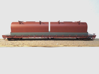 MDC Roundhouse HO Custom 60' Coil Flatcar Data Only w/coil covers.