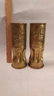 1917 ww1 world war one trench art rose militaria antique military brass pair