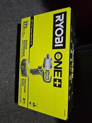 Ryobi ONE+ 18V 1/2'' Impact Wrench Kit w/4.0 Ah Battery & Charger PCL265K1 New