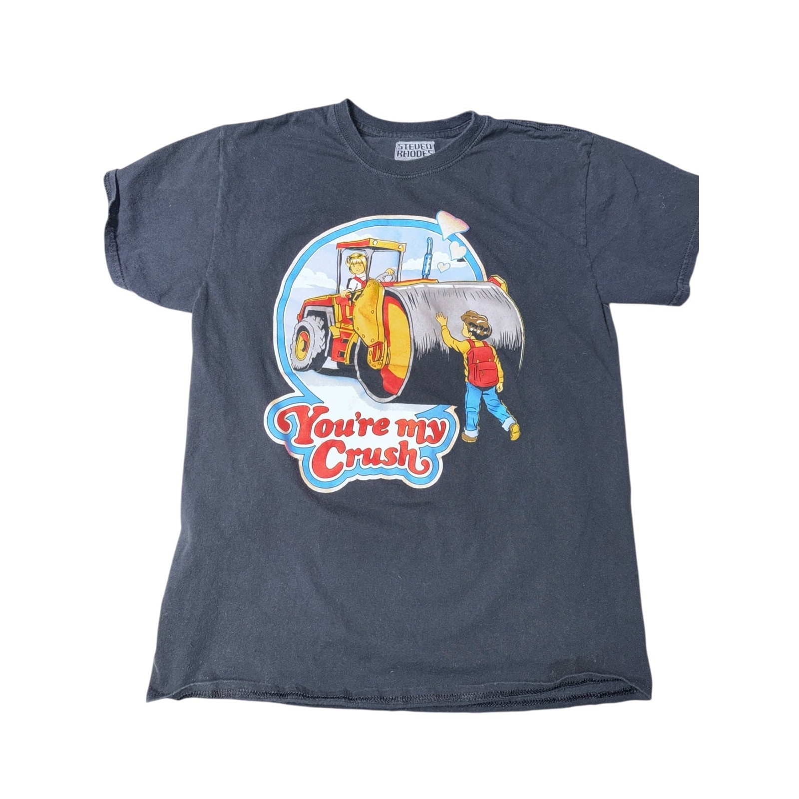 Steven Rhodes You're My Crush Graphic T Shirt Black Adult Size M