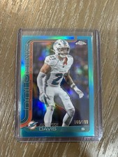 2025 Topps Chrome Football Ashtyn Davis Aqua Refractor /199