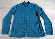 LL Bean Women's Jacket Nylon Blend Size Large Teal Blue READ