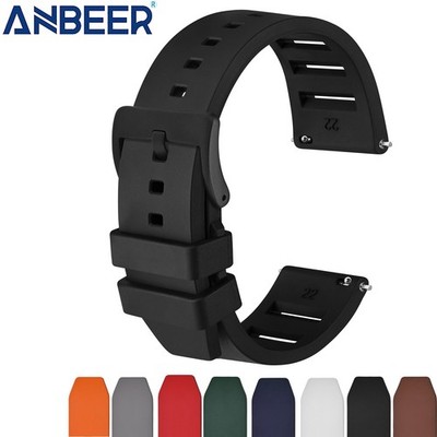 Anbeer Fluoro Rubber WatchStrap 20mm 22mm Watch Band Quick Release Bracelet