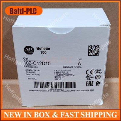 New Allen Bradley 100-C12D10 /A MCS-C IEC Contactor 12A 110V 50Hz/120V 60Hz USA