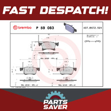 Brake Pads Set fits OPEL ADAM M13 1.2 Front 12 to 19 Brembo 1605281 39122150 New