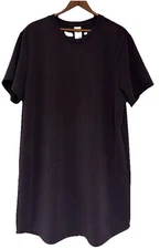 Member's Mark Sandwash Ponte Dress XXL Gray Short Sleeve Pockets Crew Neck