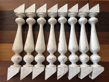 8 husillos de balaustres antiguos husillo de salvamento arquitectónico de madera 21,5"" de alto