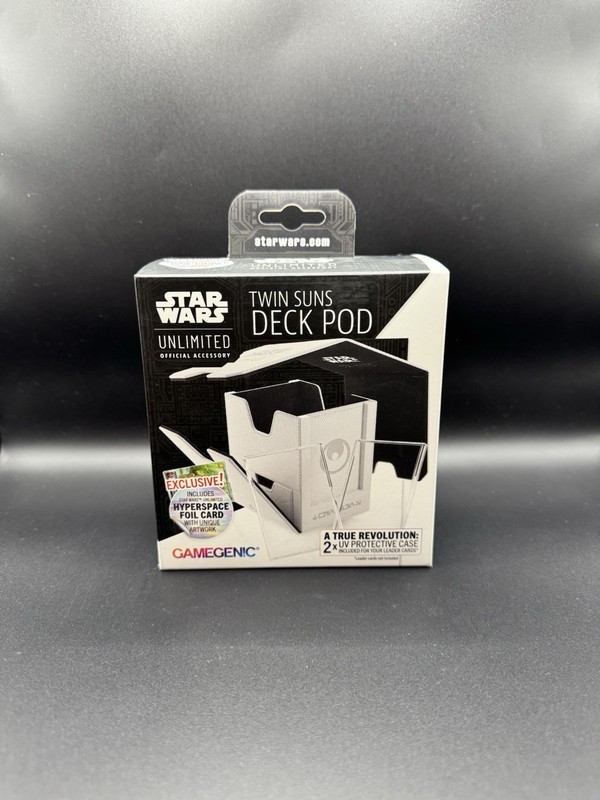 Gamegenic Star Wars: Unlimited Deck Box - White/Black Deck Pod