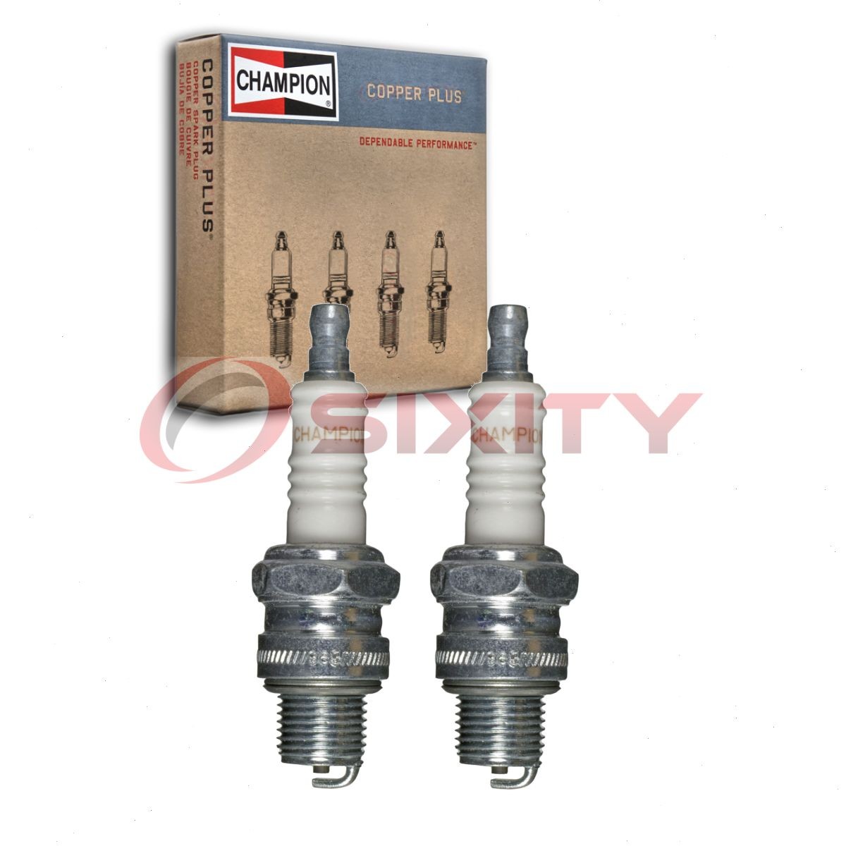 2 pc Champion Copper Plus Spark Plugs for 1958-1962 Fairthorpe Atomata 0.6L jt