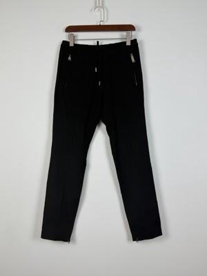 DSQUARED2 Men's Black Drawstring Zip Ankle Jogging Fit Pants Size 46