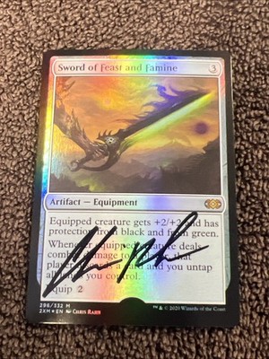 Sword of Feast And Famine FOIL x1 Signed Artist Proof 2XM Chris Rahn MTG