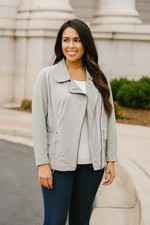 IMAN Genuine Leather Suede Soho Jacket 3X Lig...