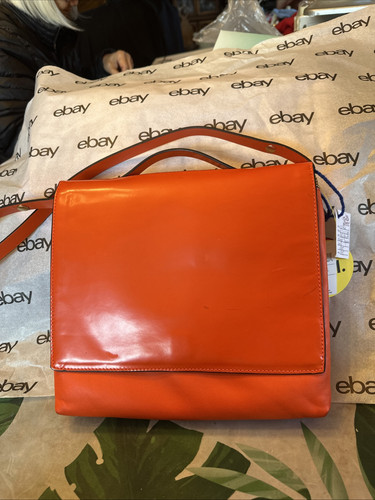 Kate Spade New York Saturday Orange Crossbody Satchel Leather Convertible Purse
