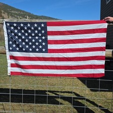 American Flag 3x5 Heavy Duty Outdoor Made in USA Annin Flagmakers 33.5" x 59.5"