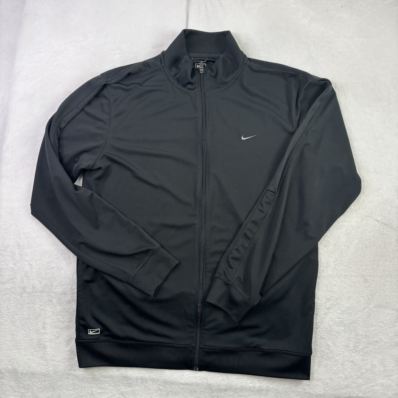 Nike Full Zip Long Sleeve Black Track Jacket Activewear Men's XXL