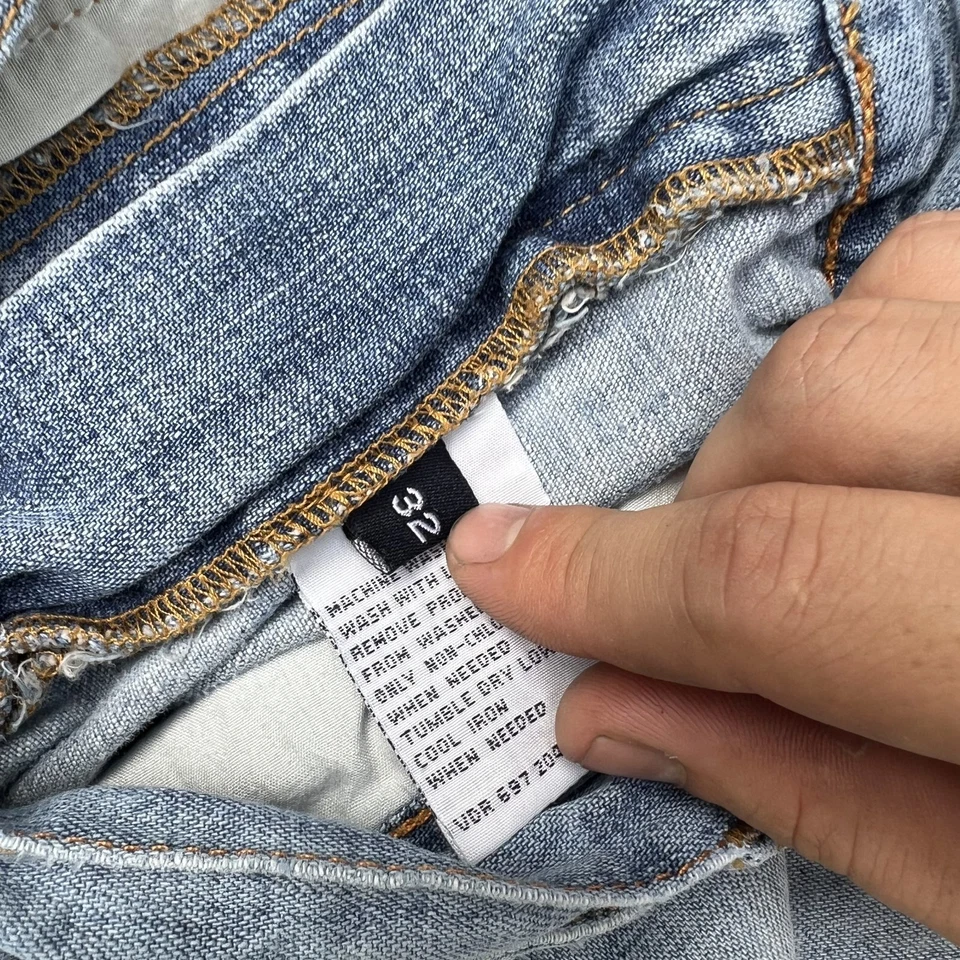 Vintage Nautica Jean Shorts Mens 33x13" Blue Front Cargo Drawstring Baggy 90s - Image 4 of 4