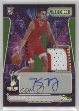 2023-24 Panini Recon Novice Green 5/5 Kris Murray #NPA-MUR Patch Auto 1j4c