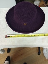 Woman's Purple Acrylic Wide Brim Sun Hat