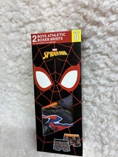 Marvel Spider-Man Boxer Briefs Boys Size 8 Athletic 2 Pack Halloween Underwear