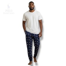 Polo Ralph Lauren Lounge Pants Men's Medium M Blue All Over Bear Pajamas