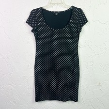 Hm Black Polkadot Scoop Neck Bodycon Short Sleeve Mini Dress Size Small Hm Black Polkadot Scoop Neck Bodycon Short Sleeve Mini Dress Size Small