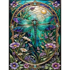 Diamond Art Kits for Adults, 5D 12x16in 30x40cm Dragonfly Diamond Art