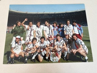 West Ham United Multi Signed 1980 FA Cup Final Photo West Ham Autograph COA