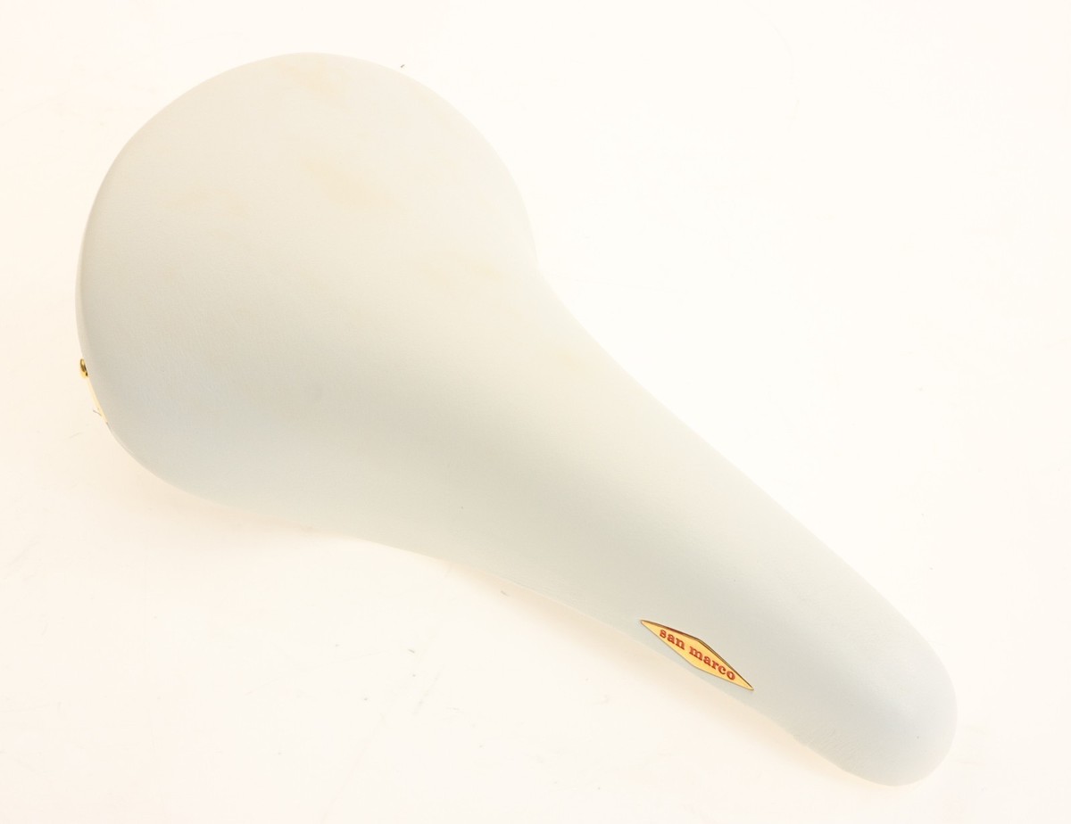 Selle San Marco Rolls White Leather Saddle Brass Steel NEW in Box