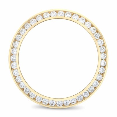 3CT CHANNEL NATURAL DIAMOND BEZEL 18KY 36MM ROLEX PRESIDENT 18038 18048 18078